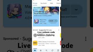 live redeem code balance chakeing in play Store app#trending #viral #shorts