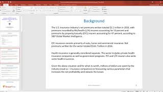 TensorFlow for insurance industry. E63 - BigDataAnalytics