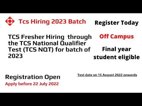 Tcs is Hiring through Tcs Nqt || 2023 batch|| off campus drive ||