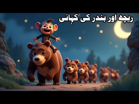 Bear Vs Monkey||Urdu kahayanin भालू और बंदर की कहानी|#hindikahani #urdukahani #moralstories #kahani