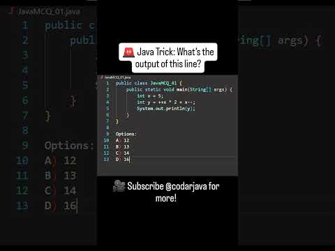 ✅ Answer in the comments if you got it right!#Java #JavaProgramming #JavaMCQ #LearnJava #CodarJava