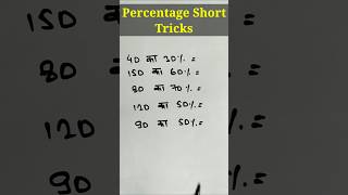 Percentage shortcut tricks #percentage #maths #tricks #shorts