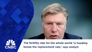 The fertility rate for the whole world 'is heading below the replacement rate,' says analyst