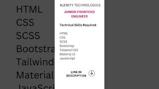junior frontend Developer|AlienityTechnologies|#shorts#jobopportunity #frontend#frontenddeveloperjob