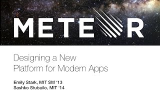 MIT Tech Talk: Designing a New Platform for Modern Apps