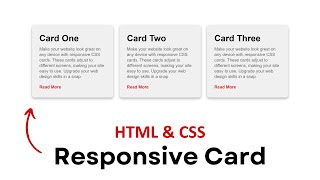 Creating Responsive Card In HTML  CSS | Card Design HTML CSS