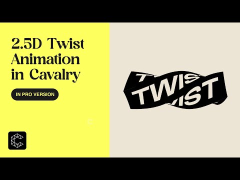 2.5D Twist Animation in Cavalry