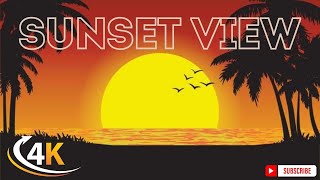 Perfect Sunset at the Beach with relaxing music | 4K Ultra HD
