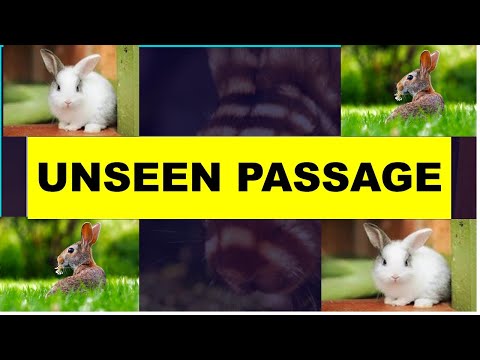 Unseen passage with solved question and answer