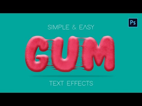 Photoshop Text Effect Tutorial : Gum Text Title Effect Illustrator & Photoshop Logo design