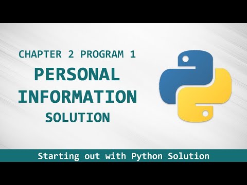 Starting Out With Python Chapter 2 exercise program 1 - Personal Information - Solved in Urdu/Hindi