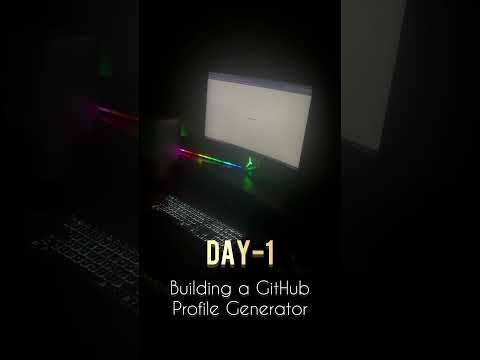 Building an GitHub Profile Generator