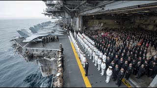 How 5,000 People Eat, Sleep, and Work in the Middle of the Ocean on 13B$ Aircraft Carrier