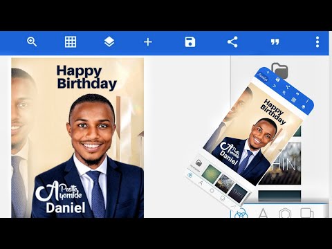 Clean Birthday Poster Design Using PixelLab.
