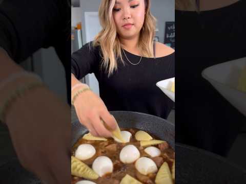 Braised pork, bamboo and eggs 🥚 #khmerfood #asianfood #easyrecipe #homemadefood