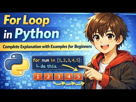 For Loop in Python | Complete Explanation with Examples for Beginners