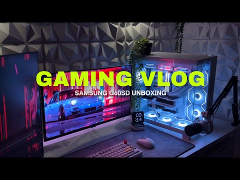 mini gaming vlog | Samsung G60SD oled unboxing