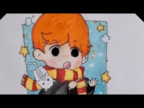 Draw Ron Weasly With me 🍊// ✨️Calm😌✨️ // I spent a whole day on this// speed up if you want 〒▽〒