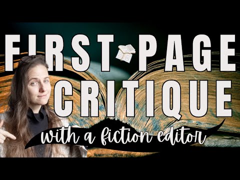 Editor critiques the first page of a Fantasy manuscript in real-time!