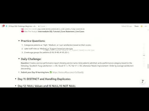 Day 10 of 21 Days SQL Challenge — CASE WHEN Explained with Real Examples