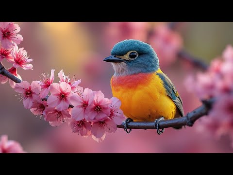 Immersive 4K Piano & Birds Singing Tranquil Music for Deep Sleep & Relaxation