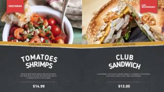 digital restaurant menu board sample #1  by Blue Ocean Tech Canada