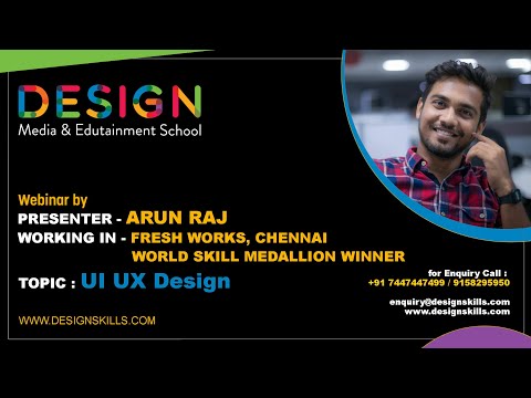 Webinar on UI UX design - by Arun Raj. Organised by designskills.com Premier design school in Pune.