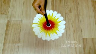 Diwali special colorful rangoli | Deepavali rangoli | Latest diwali art design | Trendyanimation |