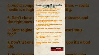 "10 Habits That Are Silently Destroying Your Power" #mindsetmatters