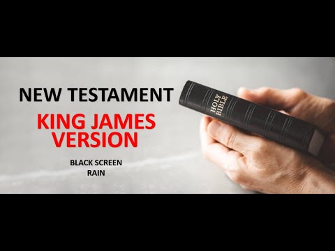 KJV Bible Ver. 1 | Gentle Rain | Black Screen -   New Testament 2 of 2