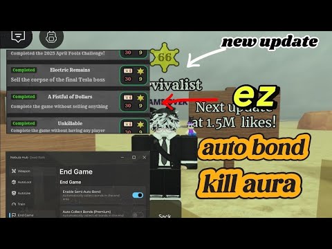 NEW Dead Rails Update Script! INSTANTLY Complete All Challenges (Tesla boss, Win without selling)