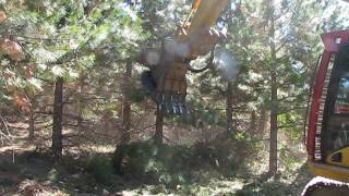 Disc Mulching with a RDM Series disc mulcher on this CAT 315D excavator. - Advanced Forest Equipment