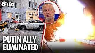 Moment Putin's stooge is BLOWN UP in Kherson after war crimes against Ukrainian officials