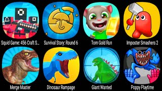 Squid Game 456 Craft Survival, Survival Story Round 6, Tom Gold Run, Merge Master, Poppy Playtime ..