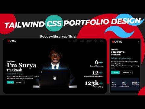 Build a Stunning Portfolio Using Tailwind CSS 🚀