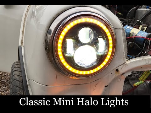 Classic Mini LED Halo Headlight Installation Tutorial / How to Change Your Mini Headlights
