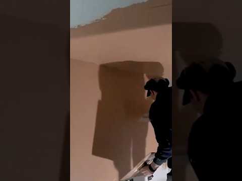 Skimming! #plastering #construction #skills #satisfying #skills