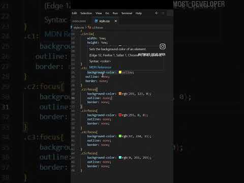 Focus Selector in Css #coding #htmlcss #ytshorts  #webdevelopment