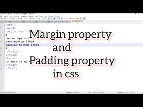 Learn about margin property and padding property in css