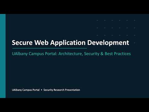 UAlbany Portal Security Presentation - Deliverable1 Part2
