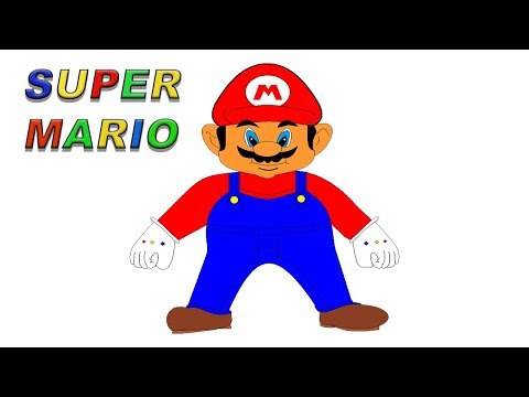 Draw Super Mario Sketch in MS Paint.