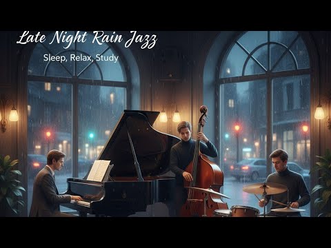 Rainy Night Jazz at Cozy Coffee Shop 🌙 Smooth Jazz for Sleep, Study & Relax | DeepRest Cafe