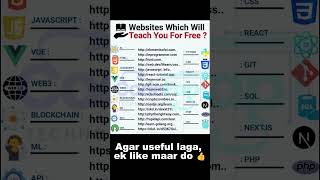 Top Free Websites to Learn Coding in 2025 💻🔥 | Python, AI, Web3 & More #Short