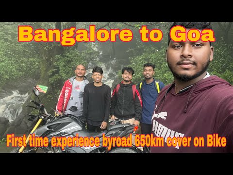 Bangalore to Goa First time byroad | 650km cover | On bike 🏍️#bike #vlog #goa