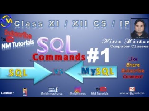 SQL vs MySQL | Types of  SQL Commands | 10th IT 402 | 11th 12th | CS | IP | Nitin Sir