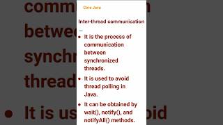 Inter-thread communication (65) #corejava