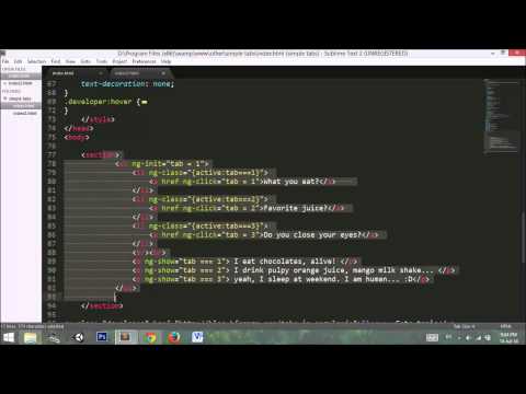 Tutorial 13: Tabs in AngularJS | Working with tabs