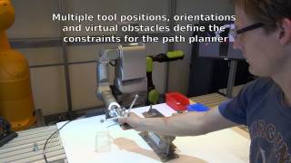 Intuitive Robot Tasks with Augmented Reality and Virtual Obstacles