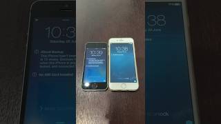 iPhone 5s on iOS 7 vs iPhone 6 on iOS 8 boot up test #shorts #iphone5s #ios7 #iphone6 #ios8