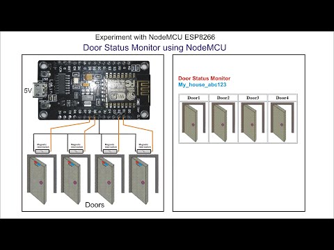 Experiment with NodeMCU  ESP8266: Door Status Monitor (DEMO)